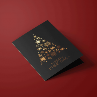 Gold Foil Christmas Card